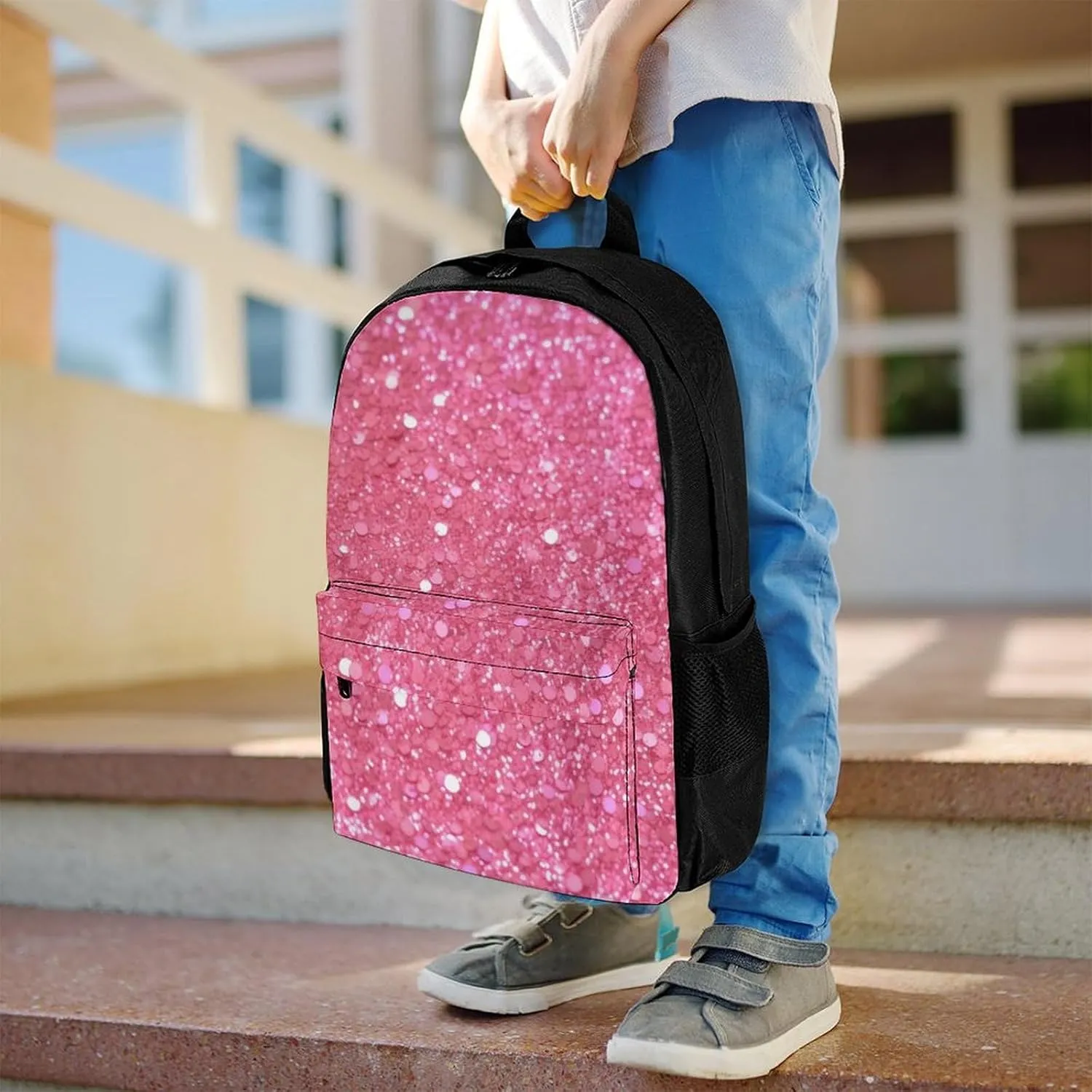 Laptop Backpack for Women Men Daypack Sparkling Glitter Backpacks Computer Bag Travel Laptop Bag Casual Work Bag