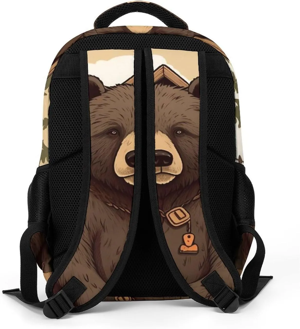 Laptop Backpack for Women Men Daypack Waterproof Rustic Lodge Bear Computer Bag Business Work Bag for Travel
