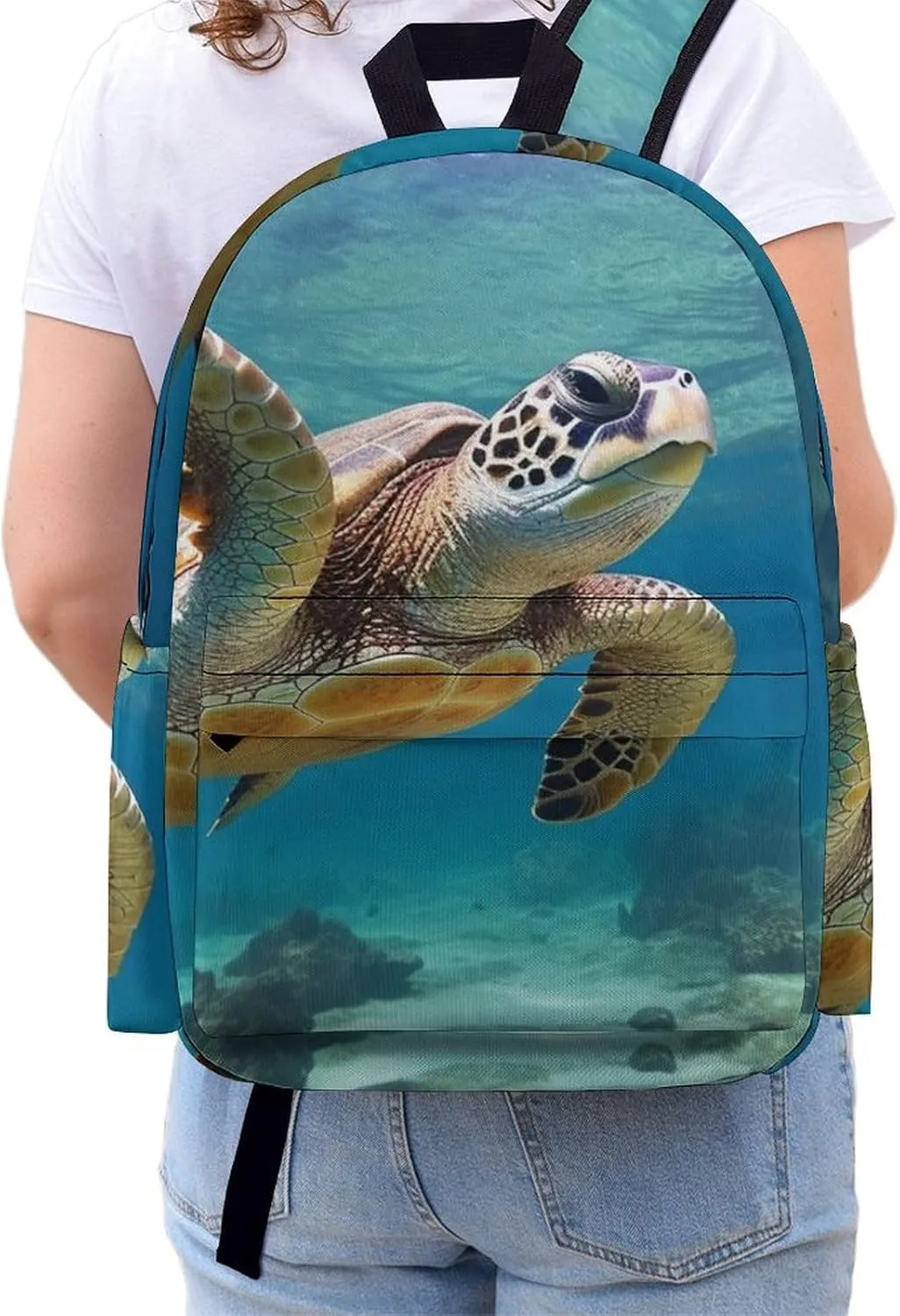 Laptop Backpack for Women Men Daypack Waterproof Sea Turtle Computer Bag Business Work Bag for Travel