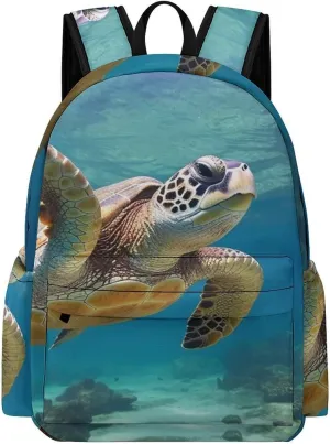 Laptop Backpack for Women Men Daypack Waterproof Sea Turtle Computer Bag Business Work Bag for Travel