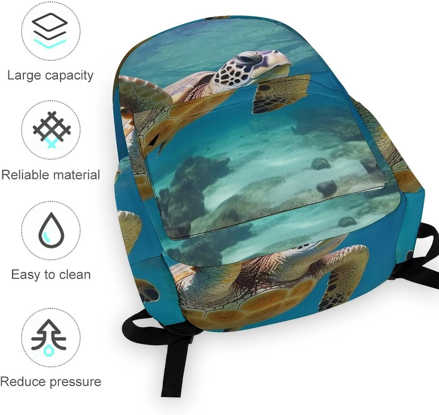 Laptop Backpack for Women Men Daypack Waterproof Sea Turtle Computer Bag Business Work Bag for Travel