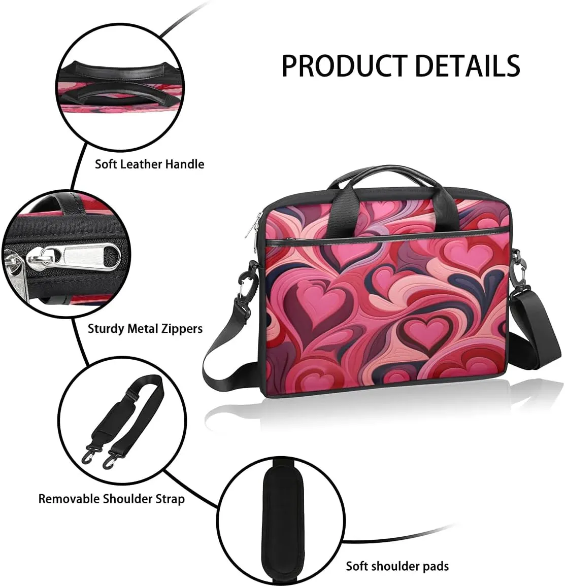 Laptop Shoulder Bag for 13-15 Inch Waterproof Laptop Sleeve Case Bag Slim Computer Carry Case Computer Cases for Laptops