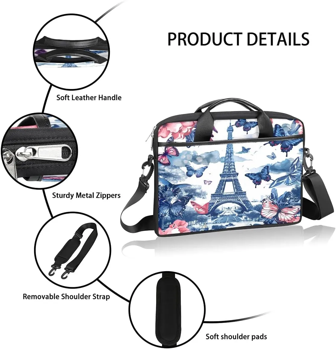 Laptop Shoulder Bag for 13-15 Inch Waterproof Laptop Sleeve Case Bag Slim Computer Carry Case Computer Cases for Laptops