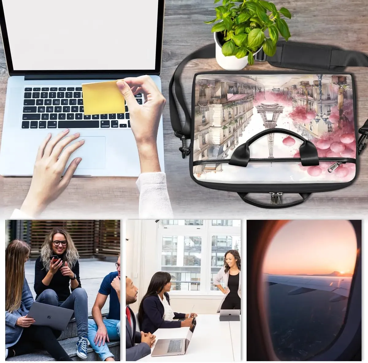 Laptop Shoulder Bag for 13-15 Inch Waterproof Laptop Sleeve Case Bag Slim Computer Carry Case Computer Cases for Laptops