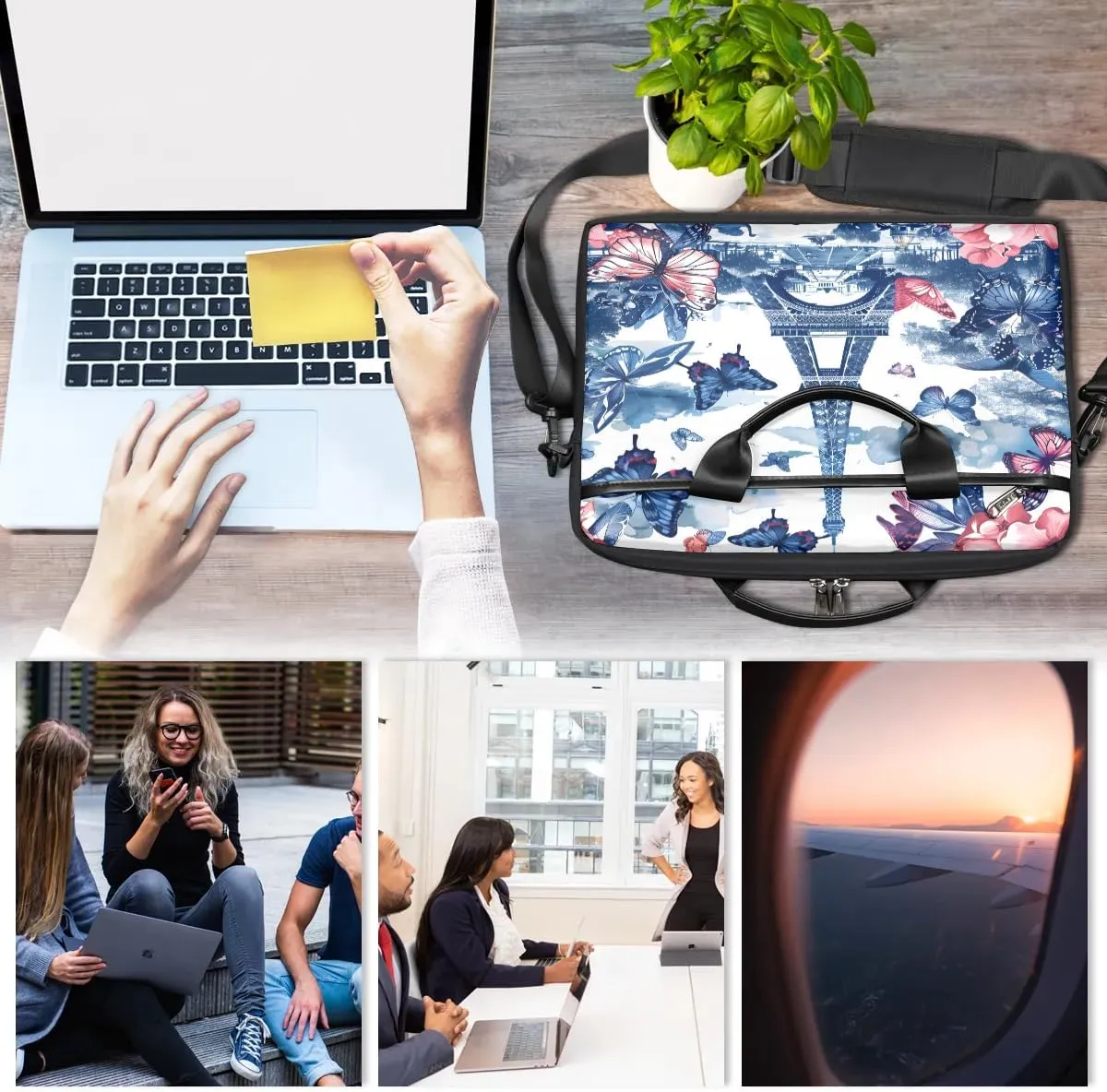 Laptop Shoulder Bag for 13-15 Inch Waterproof Laptop Sleeve Case Bag Slim Computer Carry Case Computer Cases for Laptops
