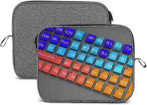 Laptop Sleeve Bag 14inch Slim Computer Carrying Bag Chemical Periodic Table Laptop Protective Case Briefcase Handbag