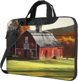 Laptop Sleeve Bag Shockproof Notebook Case Barn Computer Carrying Case with Shoulder Strap 15.6 inch