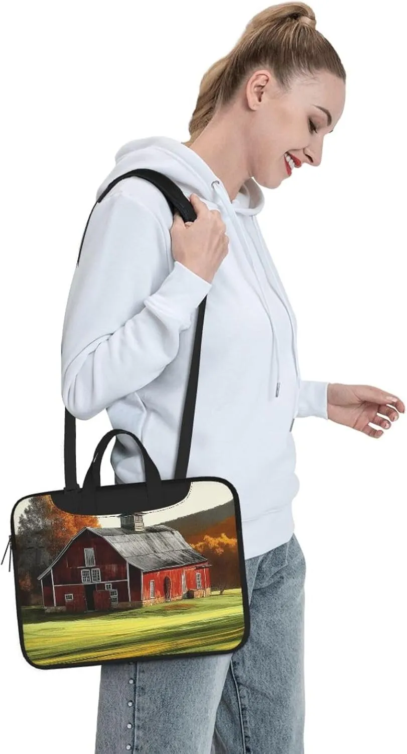 Laptop Sleeve Bag Shockproof Notebook Case Barn Computer Carrying Case with Shoulder Strap 15.6 inch