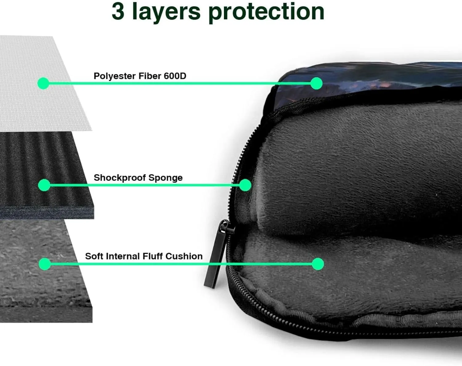 Laptop Sleeve Bag Shockproof Notebook Case Navigation Lighthouse Computer Carrying Case with Shoulder Strap 15.6 inch