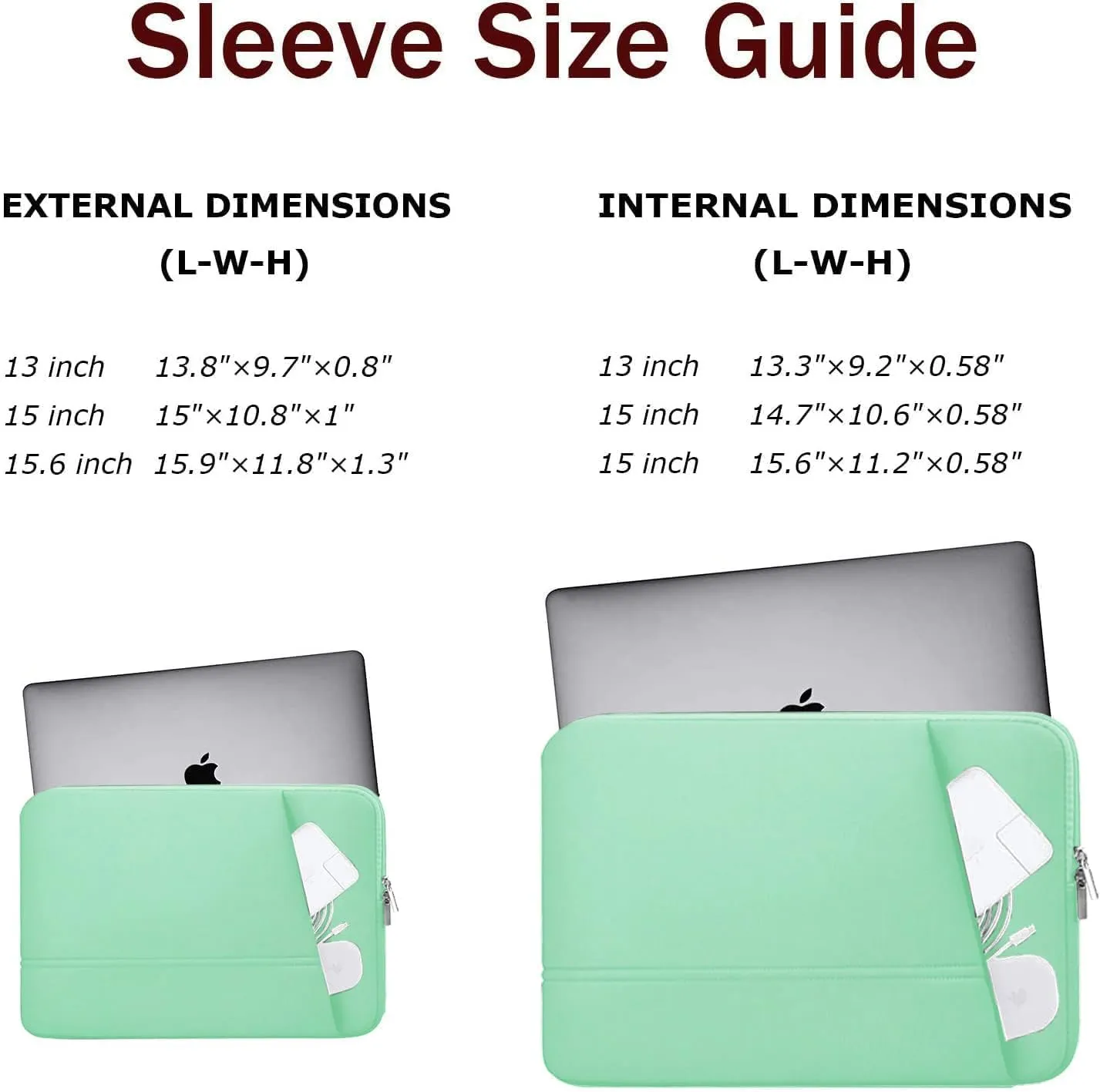 Laptop Sleeve Case 15.6 inch, Sturdy Portable Monitor Computer Laptop Case, Carrying Sleeve Bag 15.6'' with Pockets for MacBook PC Mac HP Lenovo Dell Asus Xbox Switch, Light Blue
