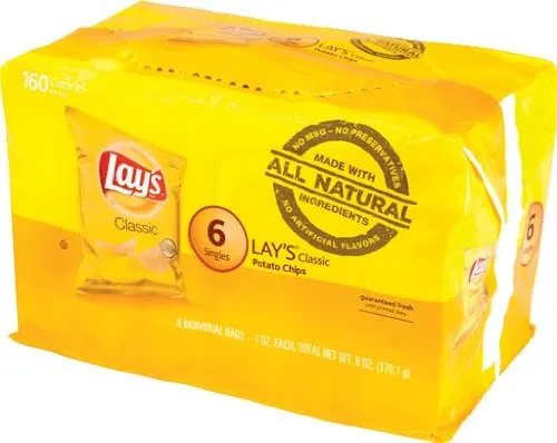Lay's Classic Potato Chips 6 Bags