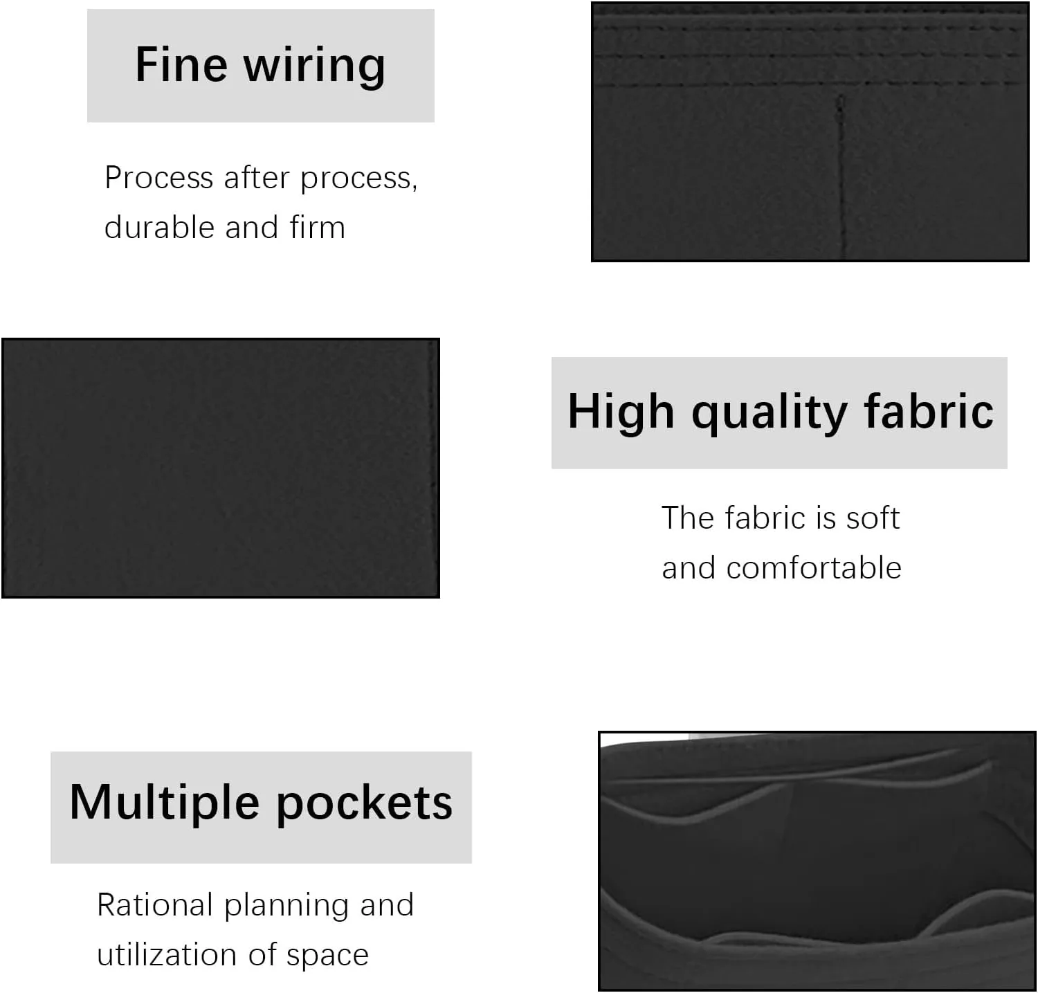 Lckaey Bag Organizer for Chanel bag Classic Flap cf jumbo bag Purse Insert - Handbag Felt Insert Y069black-L