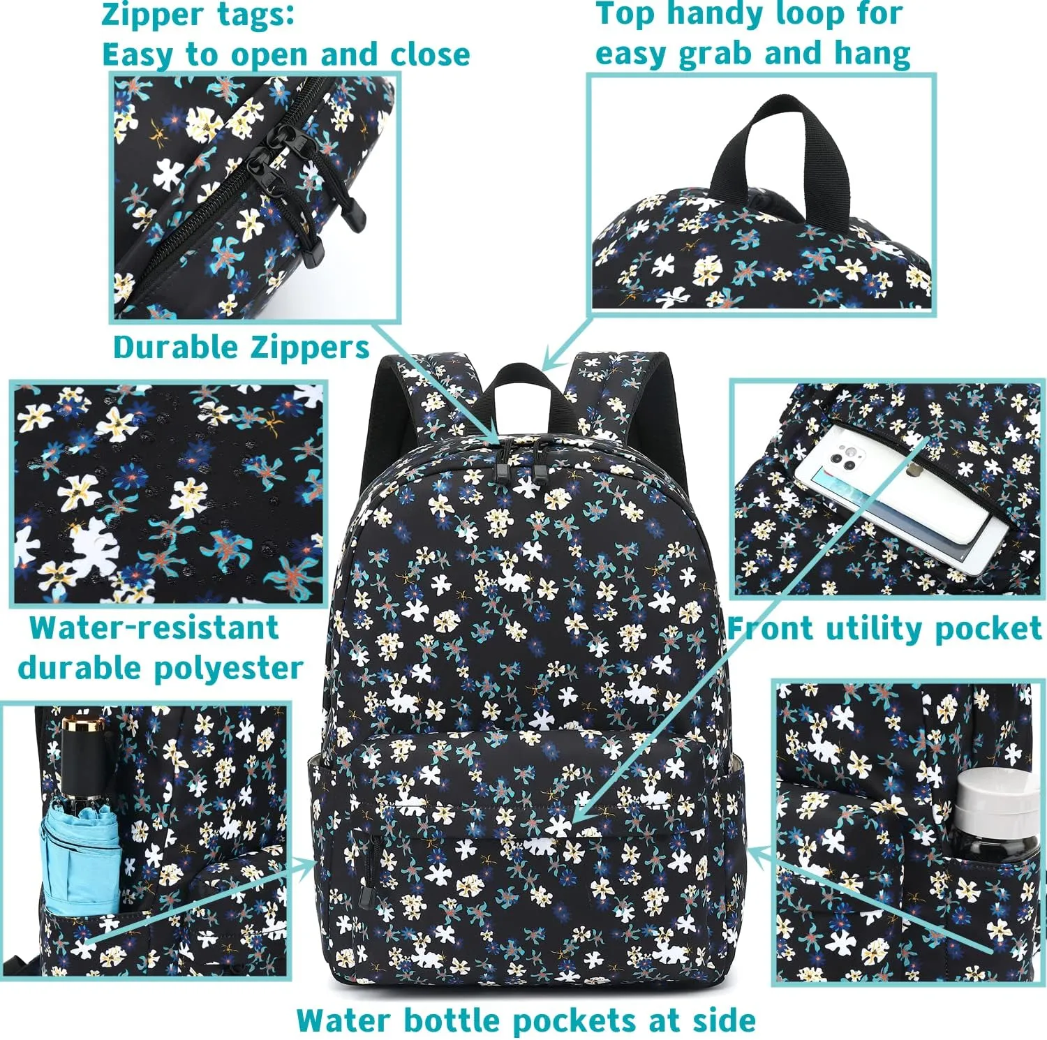 Leaper Travel Backpack for Women Girls Water Resistant Backpack for School Laptop Backpack Kids Backpack Kawaii Bookbag
