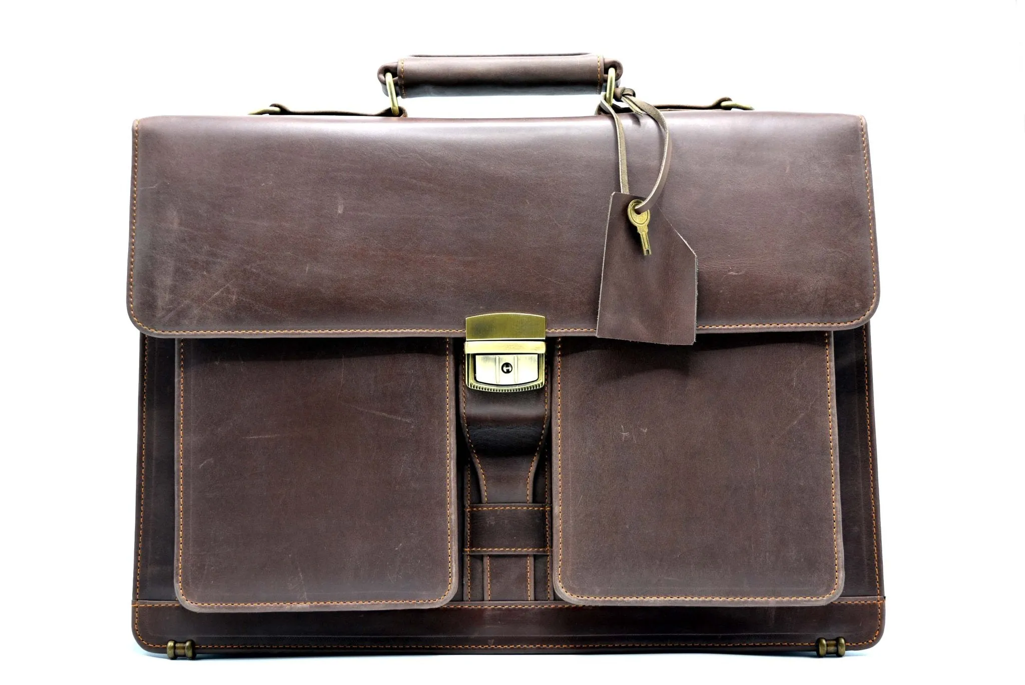 Leather Office Bag Coffee