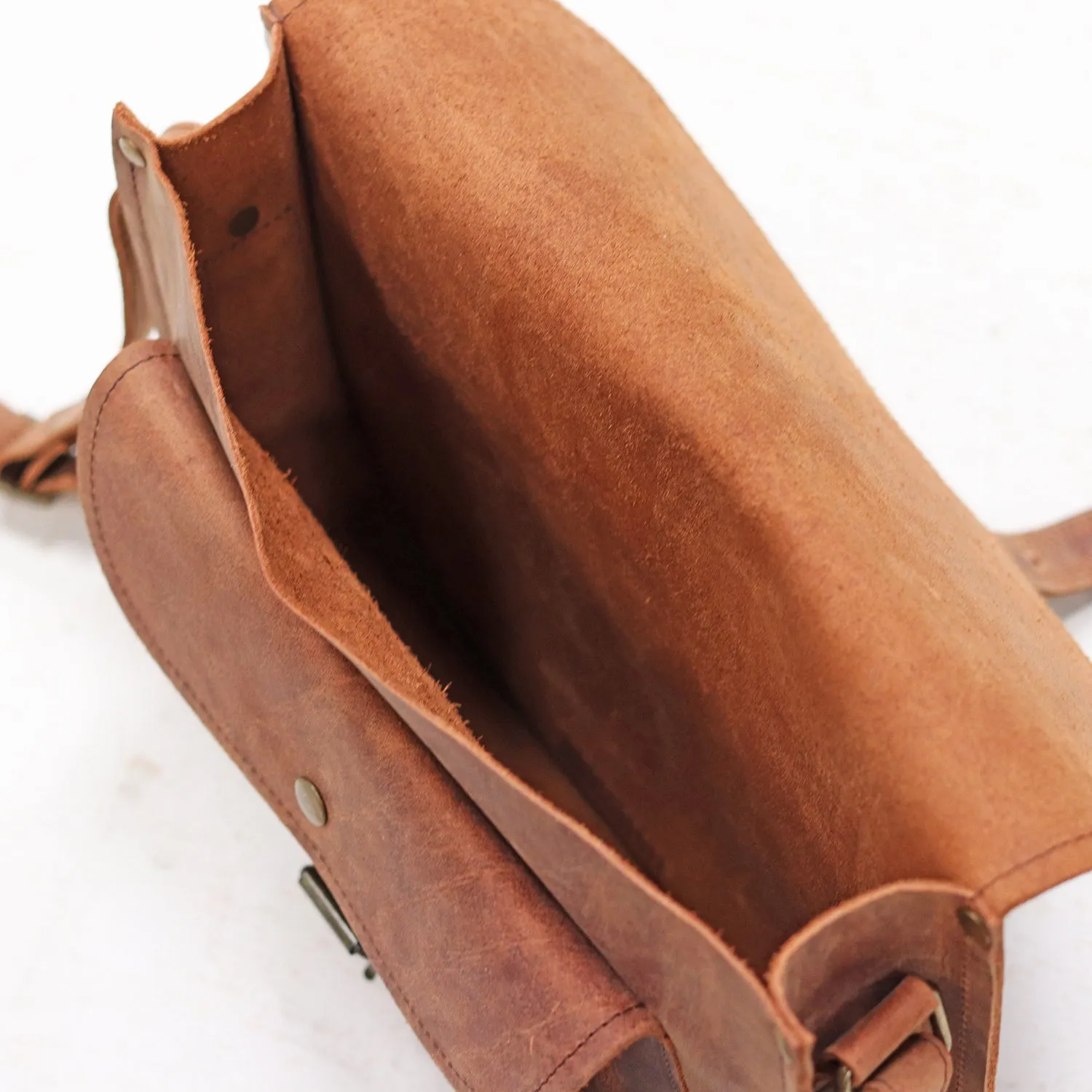 Leather Saddle Bag 12 Inch