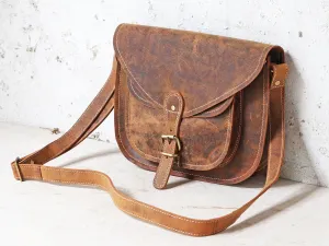 Leather Saddle Bag 12 Inch