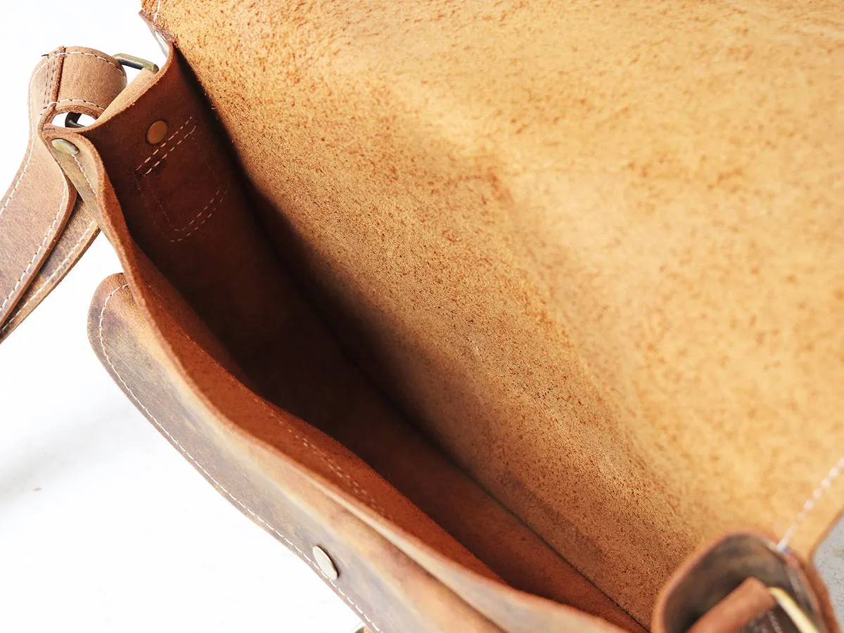 Leather Saddle Bag 12 Inch