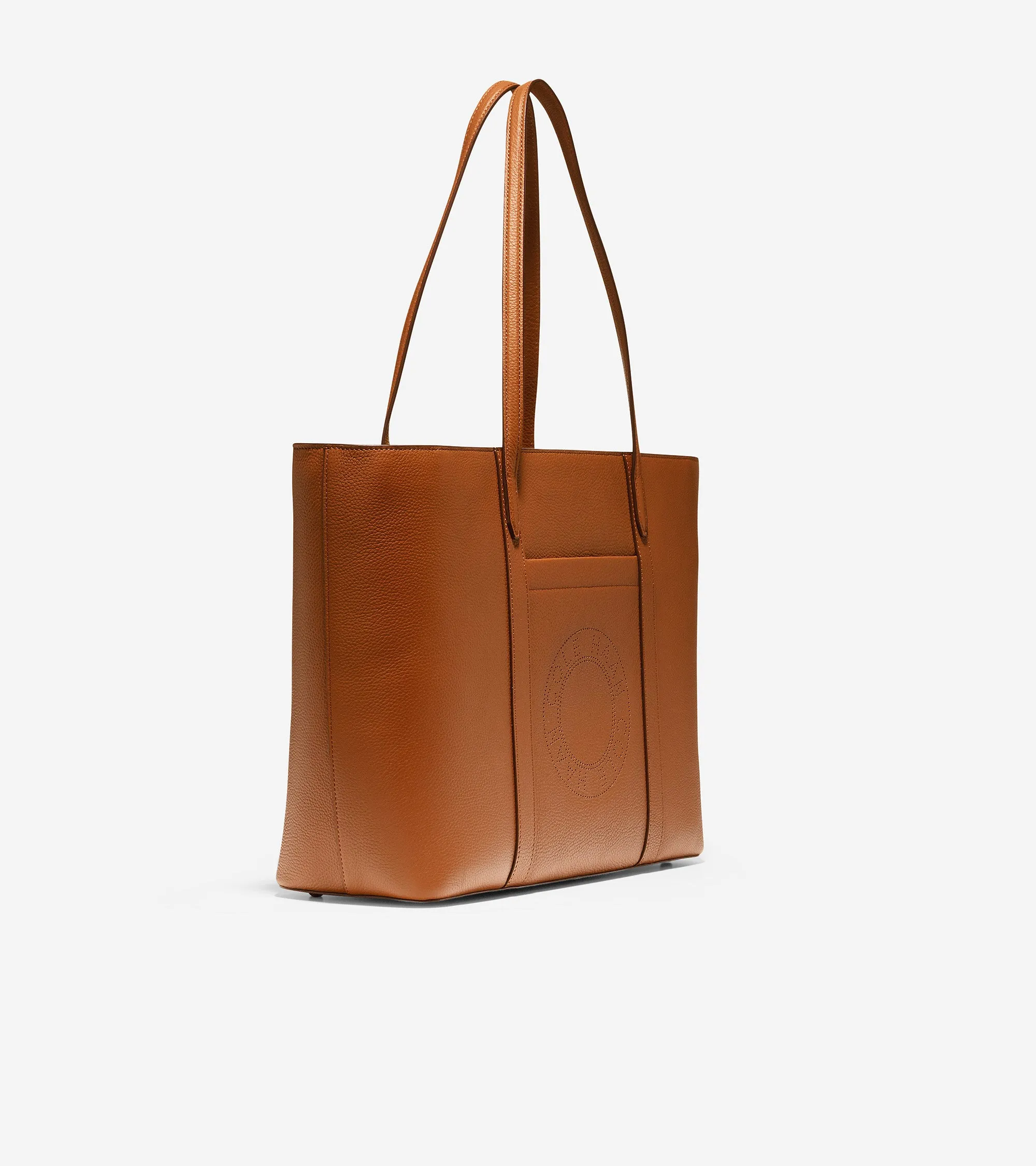 Leather Zip Top Tote