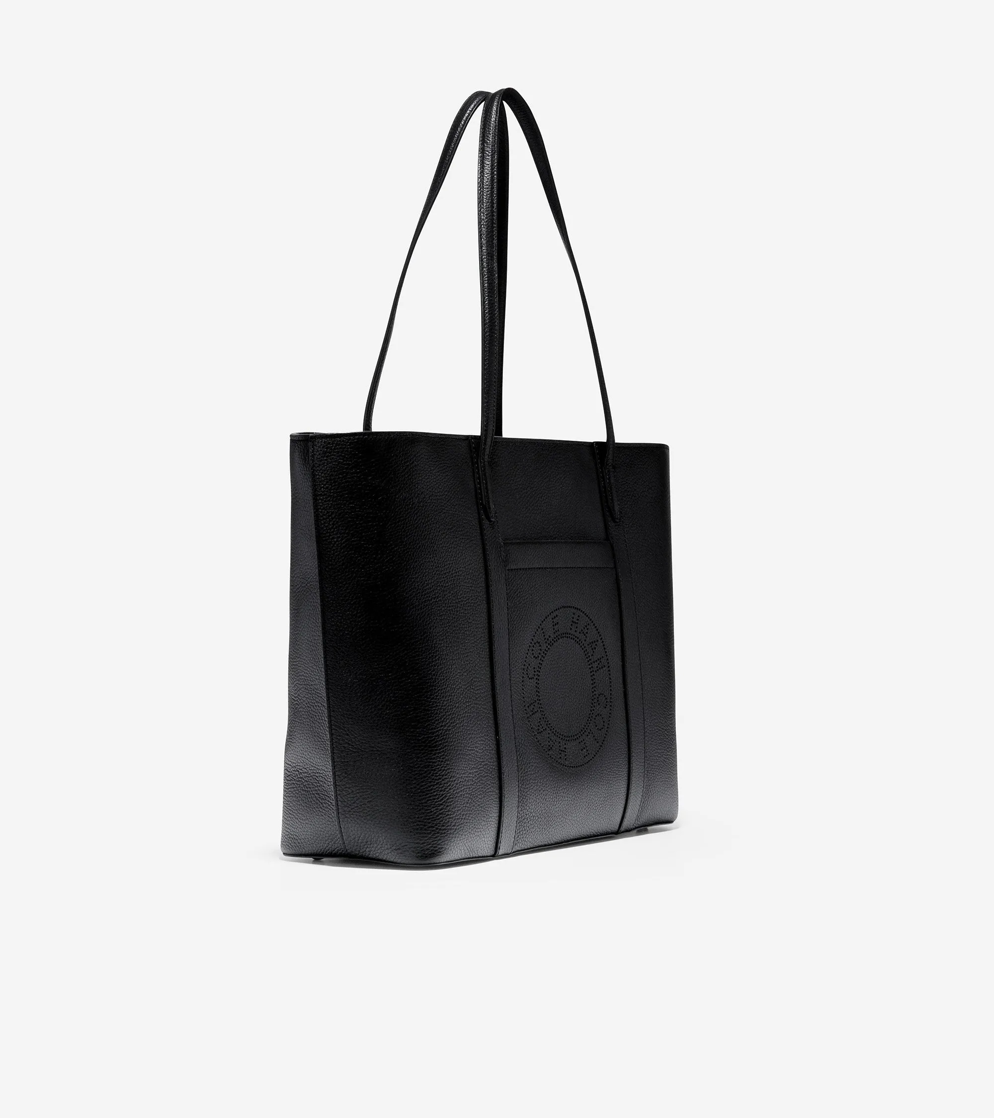 Leather Zip Top Tote