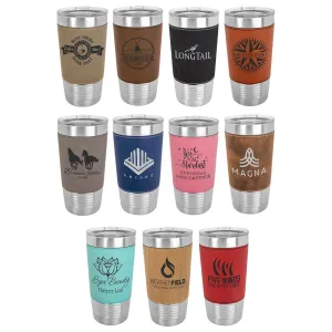 Leatherette Tumbler with Lid