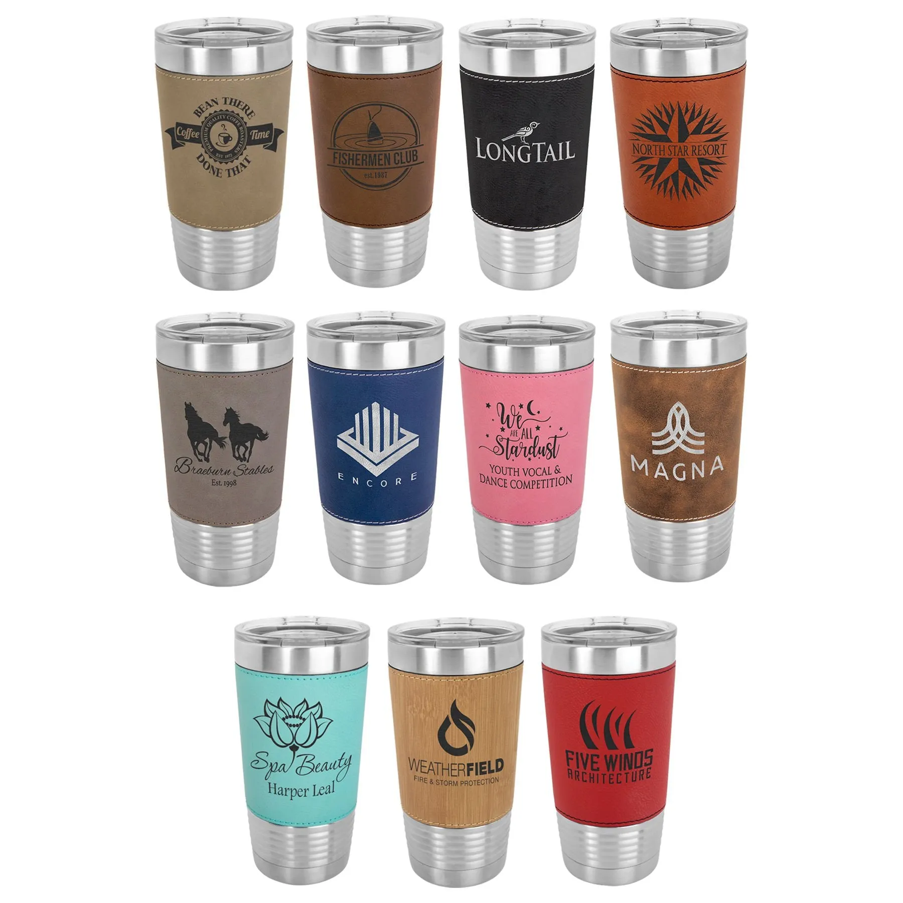 Leatherette Tumbler with Lid