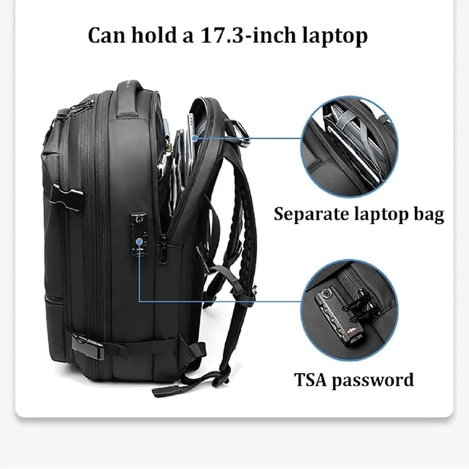 Levette Backpack,Levettevac Mochila,Levettevac Backpack,Vacuum Compression Travel 60l Expandable Large Capacity Pack (D)