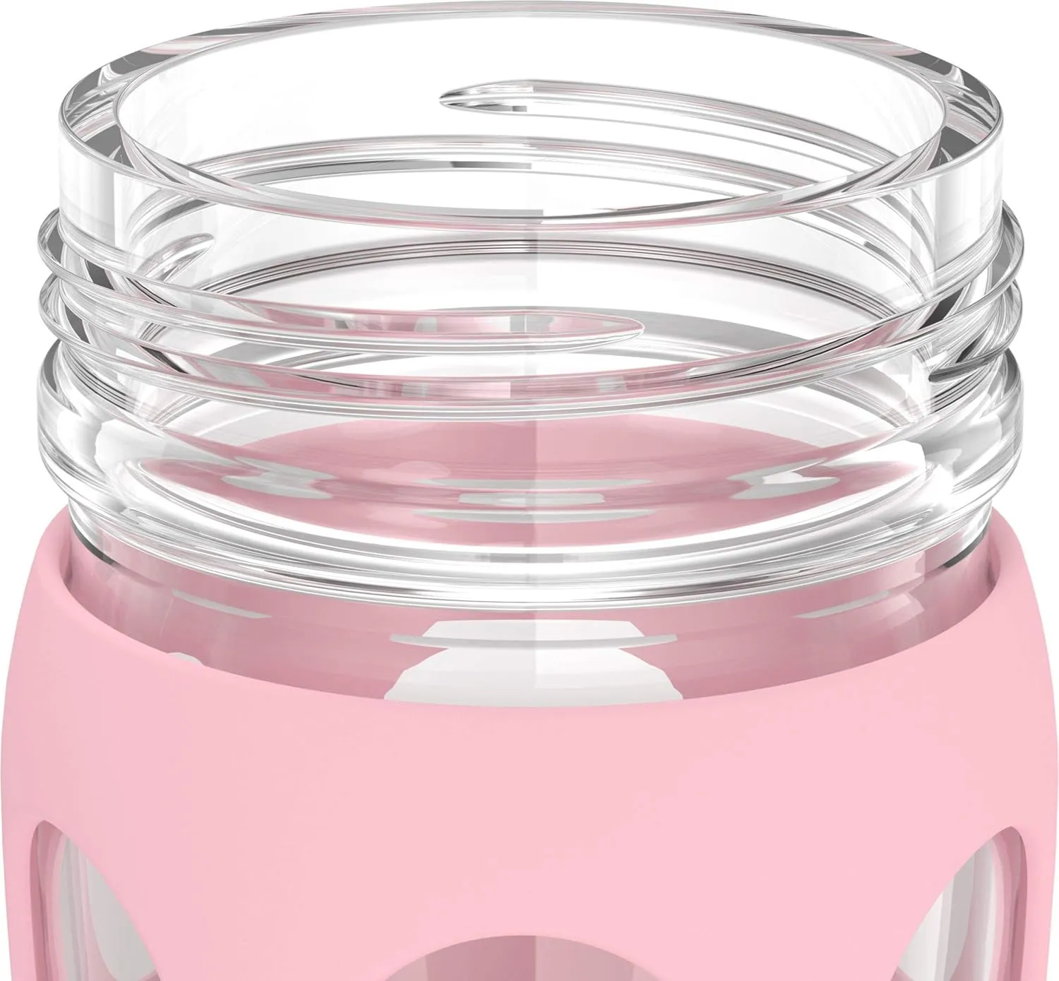 Lifefactory 22-Ounce BPA-Free Glass Water Bottle with Classic Cap and Protective Silicone Sleeve, Desert Rose