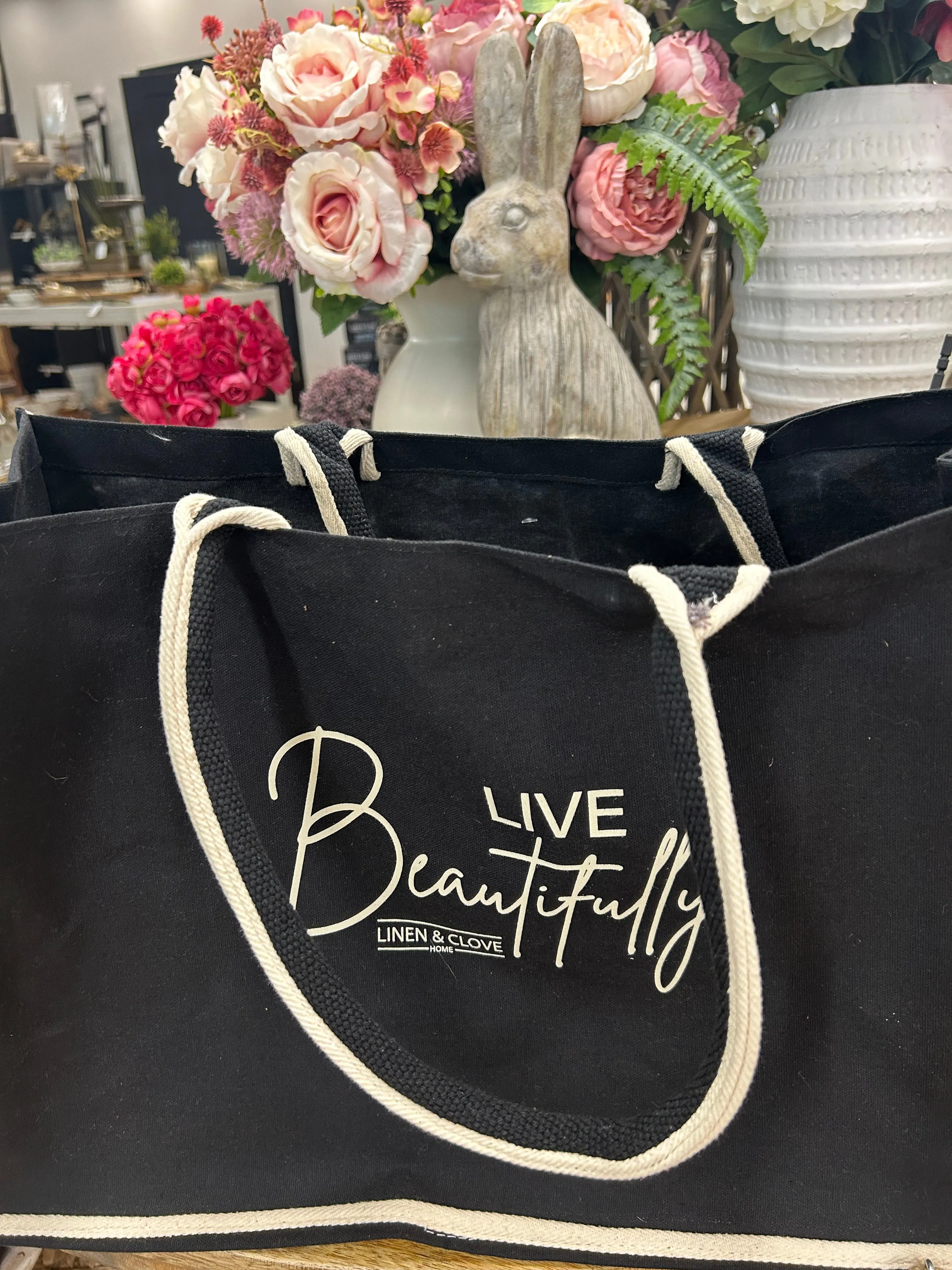 Linen & Clove Black Tote