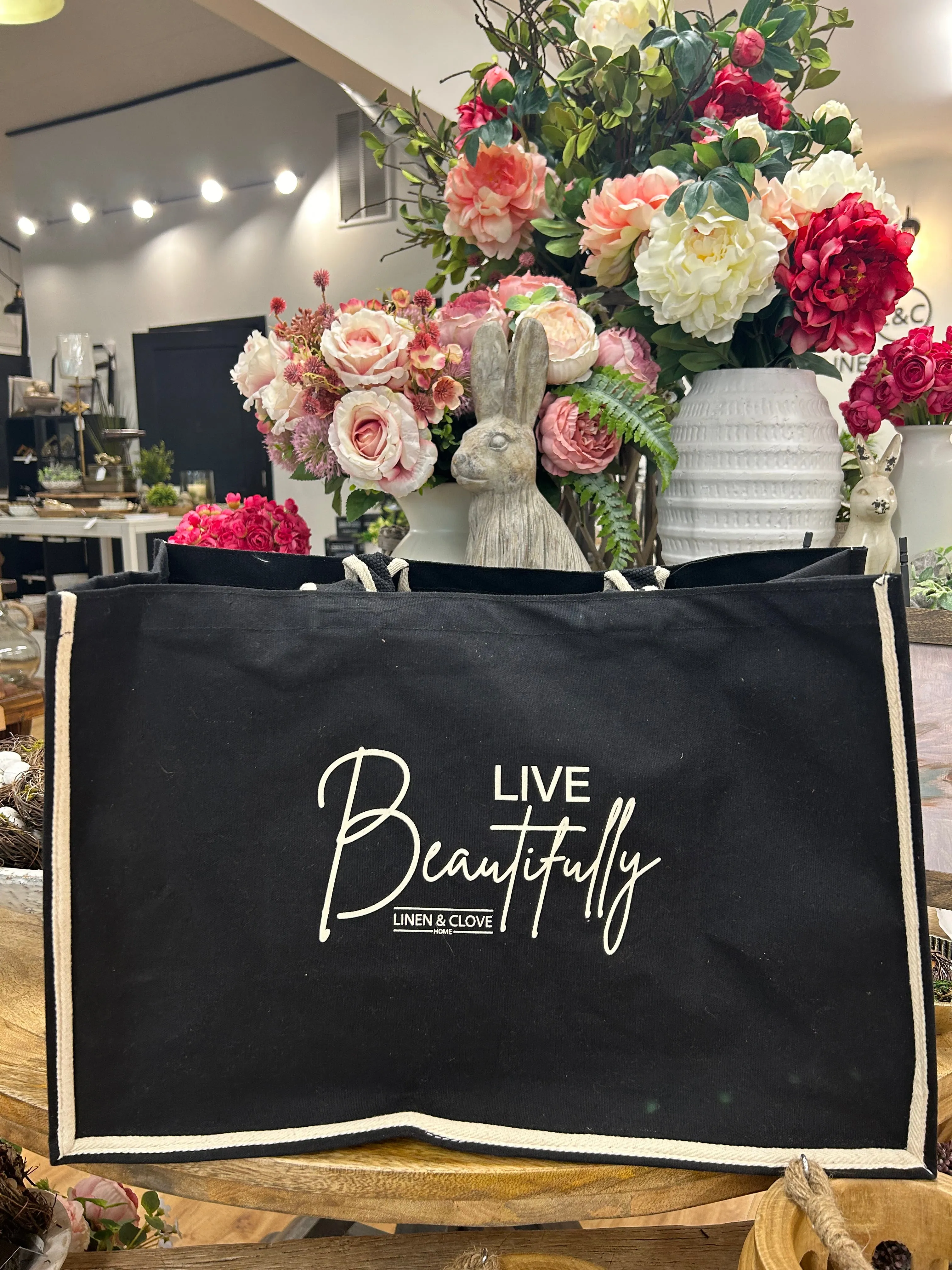 Linen & Clove Black Tote