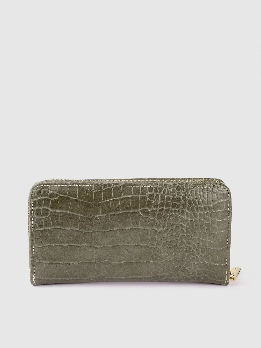 Lino Perros Women Croc Textured Zip Around Wallet