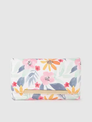 Lino Perros Women Floral Printed Three Fold Wallet
