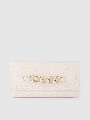 Lino Perros Women Snakeskin Textured Three Fold Wallet