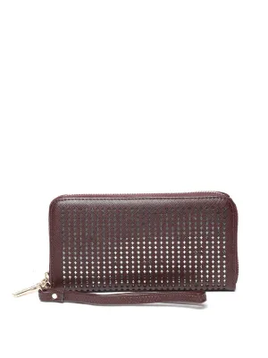 Lisa Haydon for Lino Perros Women Burgundy Solid Zip Around Wallet