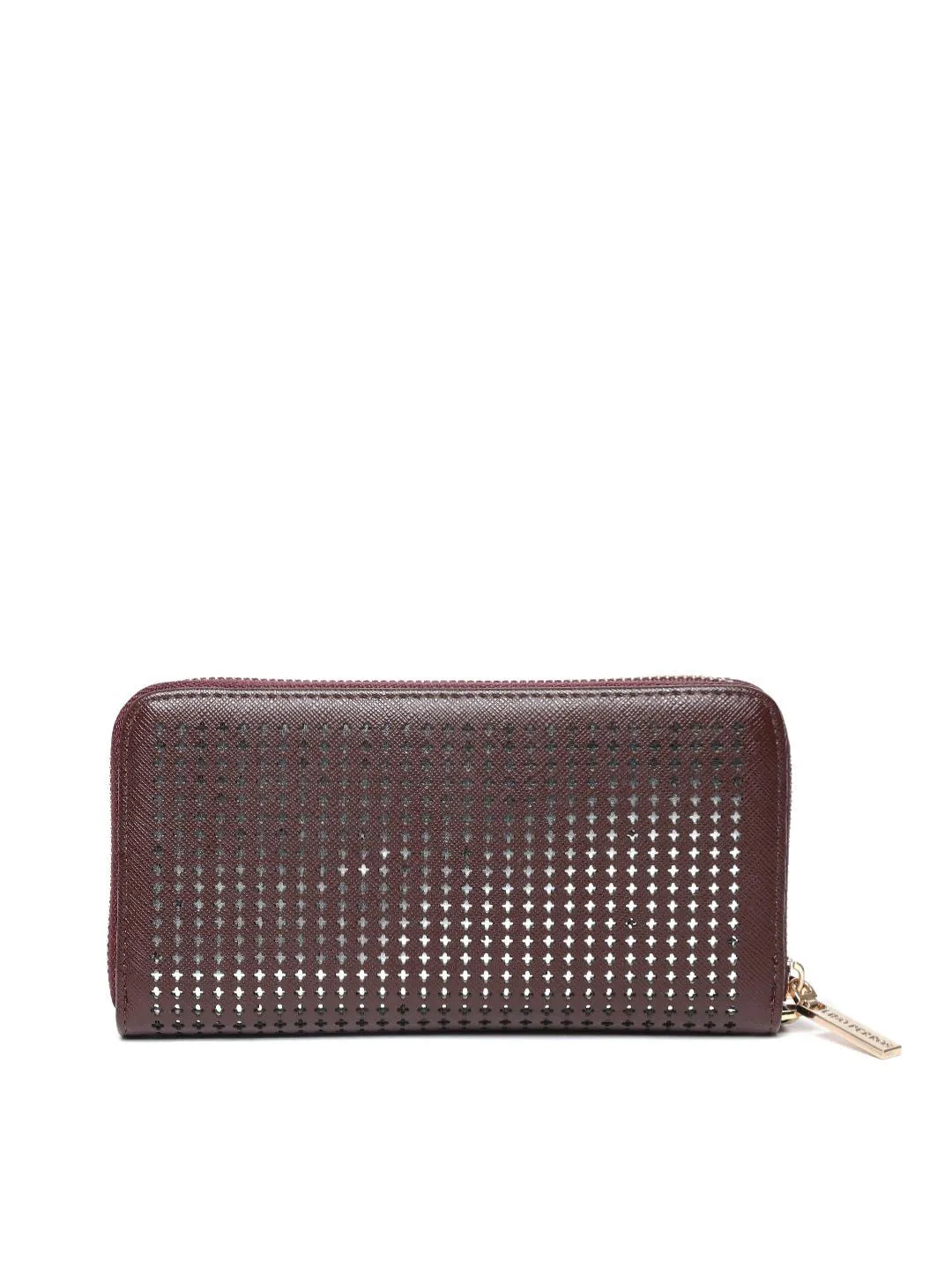 Lisa Haydon for Lino Perros Women Burgundy Solid Zip Around Wallet