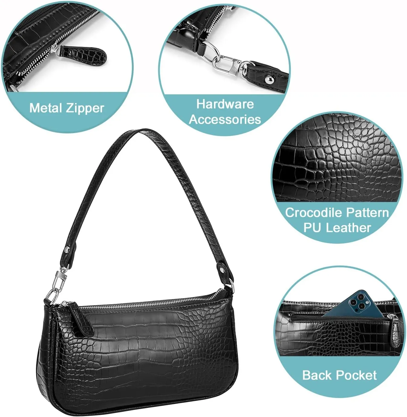 Loiral Small Purse for Women, Retro Classic Tote HandBag Shoulder Bags Clutch Purse