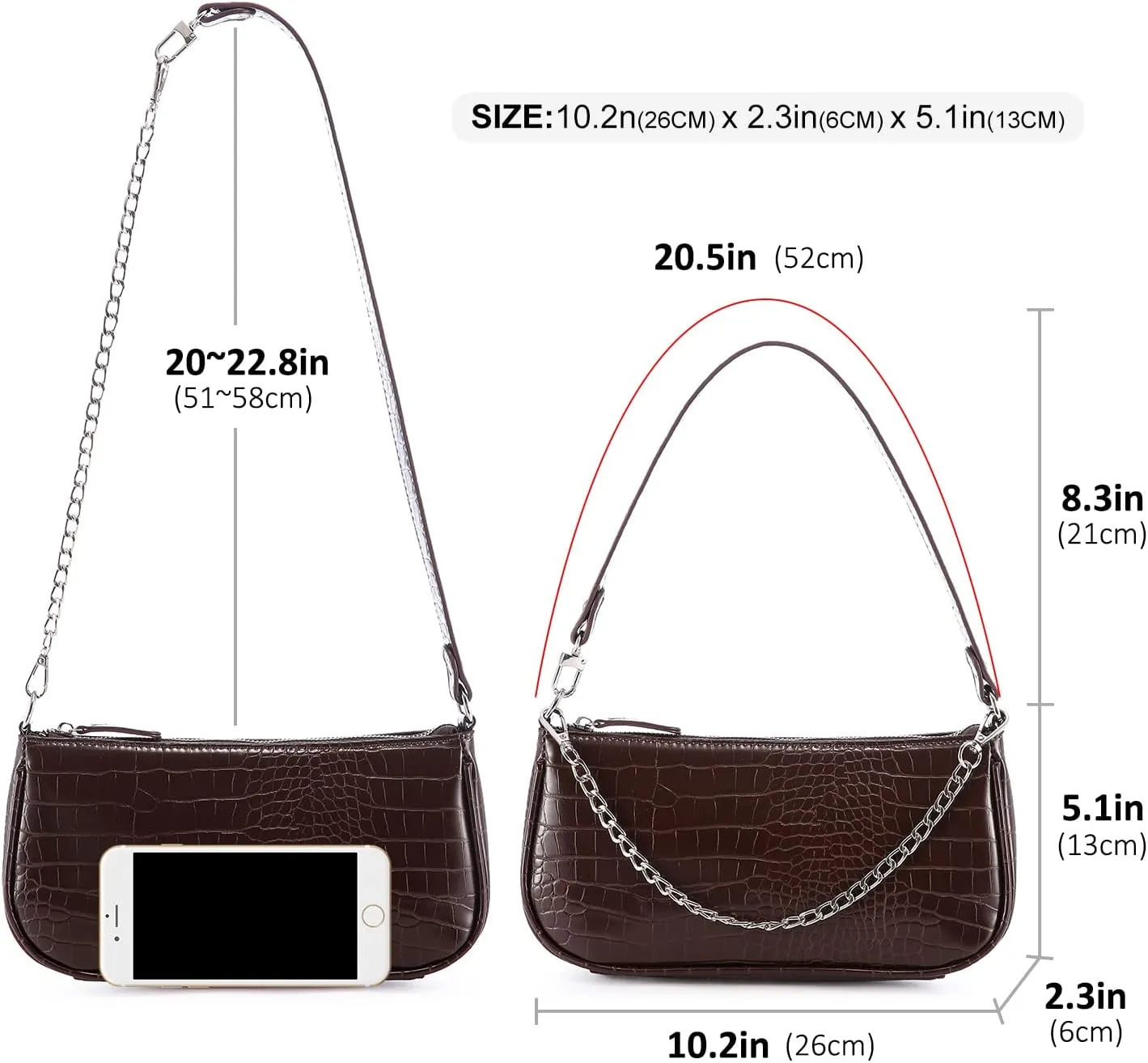 Loiral Small Purse for Women, Retro Classic Tote HandBag Shoulder Bags Clutch Purse