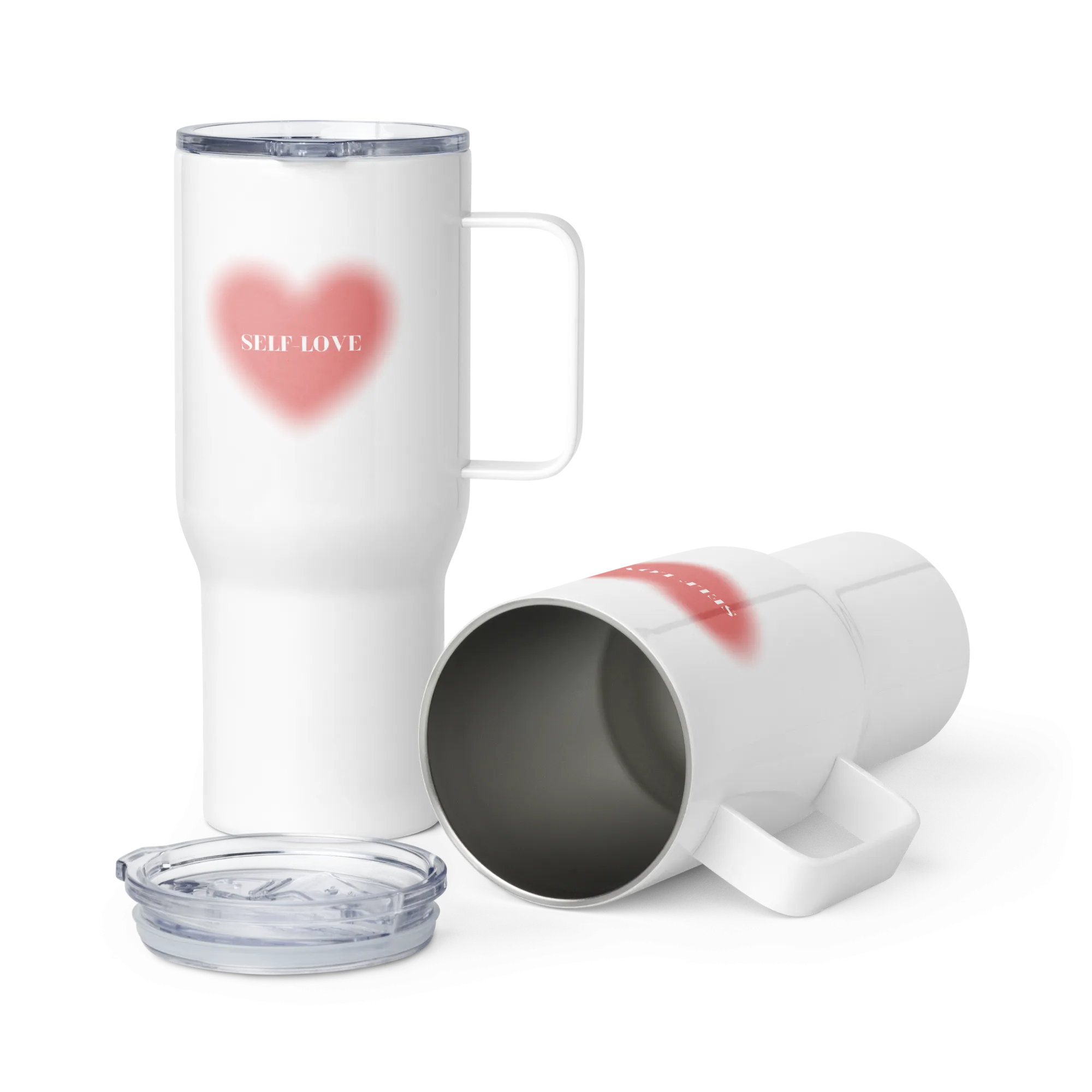 LOVE Travel mug with a handle