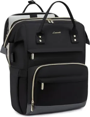 LOVEVOOK Laptop Backpack for Women Backpack Purse 15.6 Inch Upgraded Travel Work Nurse Teacher Bag Large Capacity Computer Backpack with USB Port