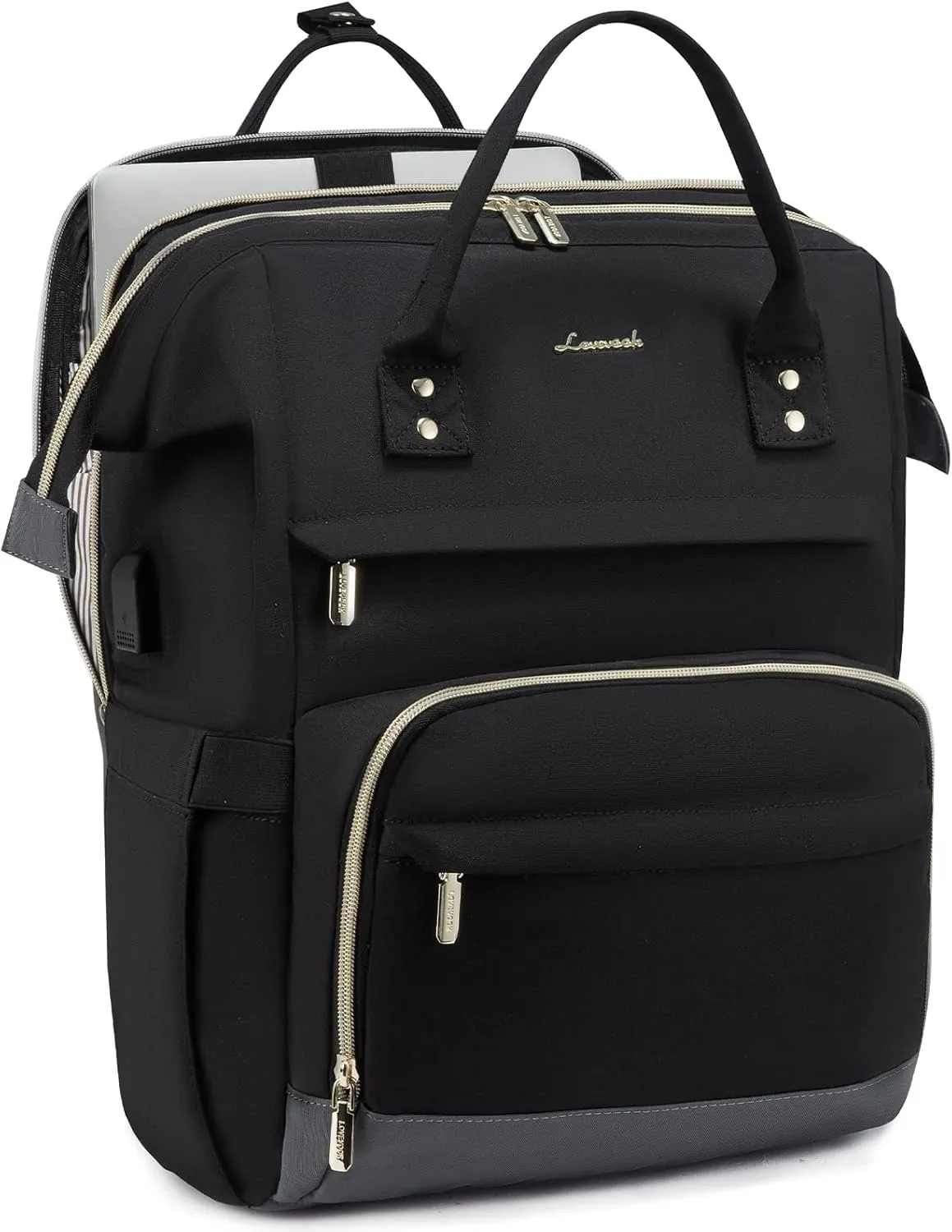 LOVEVOOK Laptop Backpack for Women Backpack Purse 15.6 Inch Upgraded Travel Work Nurse Teacher Bag Large Capacity Computer Backpack with USB Port