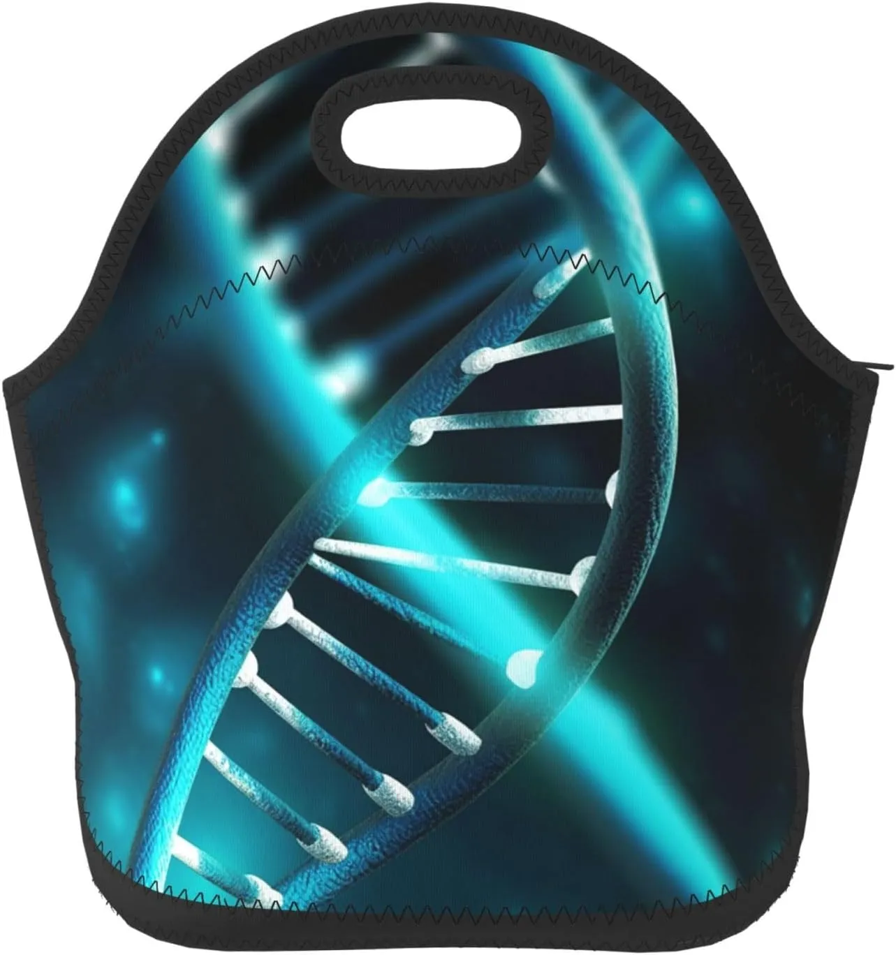 Lunch Bag Lunch Box for Women Men Neoprene Insulated Lunch Tote Bag Science Gene Strand Leakproof Cooler Bag Reusable Lunchbox Portable Cooler Lunch Container for Picnic Travel