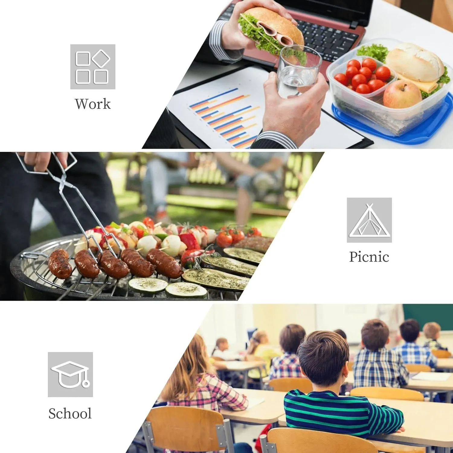 Lunch Bag Lunch Box for Women Men Reusable Insulated Lunch Tote Bag Skyscraper Buildings Leakproof Cooler Bag Portable Cooler Lunch Container for Picnic Travel