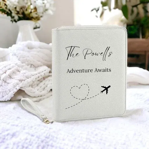 Luxury travel documents folder