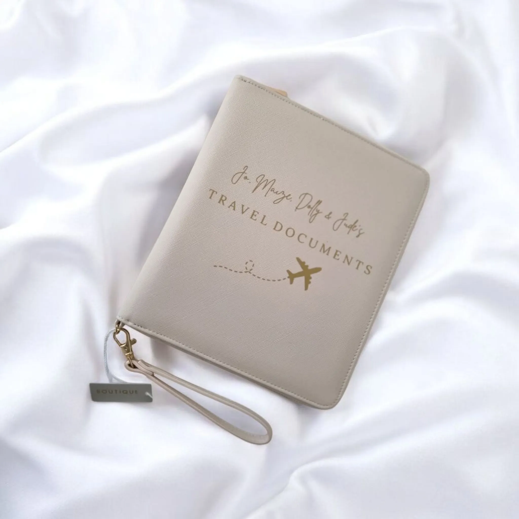 Luxury travel documents folder