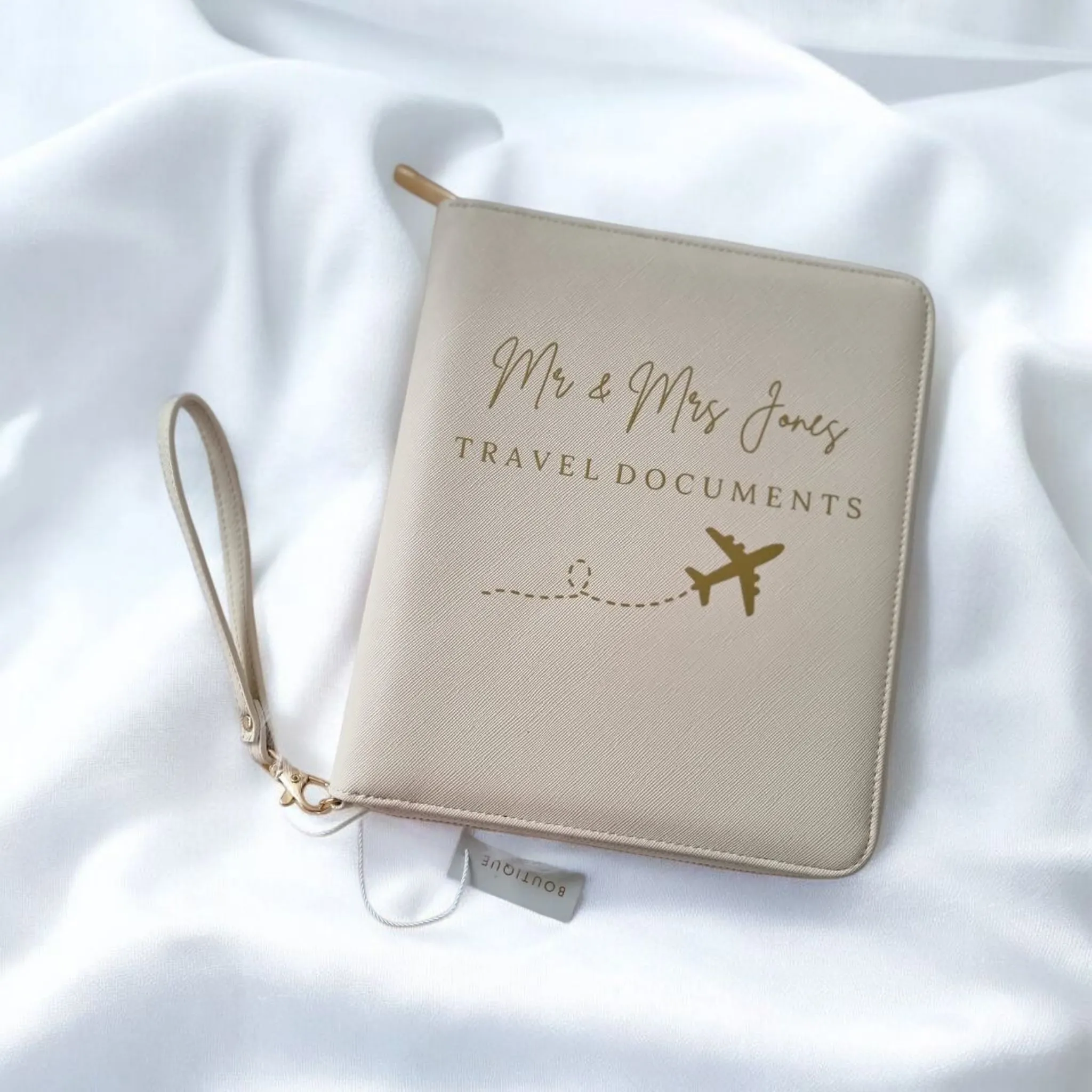 Luxury travel documents folder