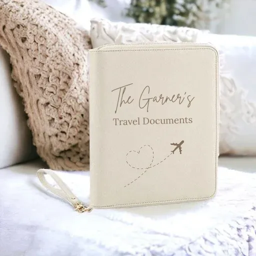Luxury travel documents folder