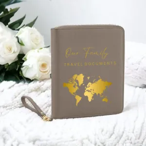 Luxury travel documents folder