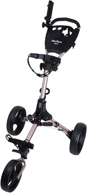MacGregor Titanium MacTec 3 Wheel Folding Golf Cart with Umbrella Holder
