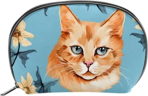 Makeup Bag Organizer,Cosmetic Bags for Women,Cats Kittens Flower,Small Makeup Pouch