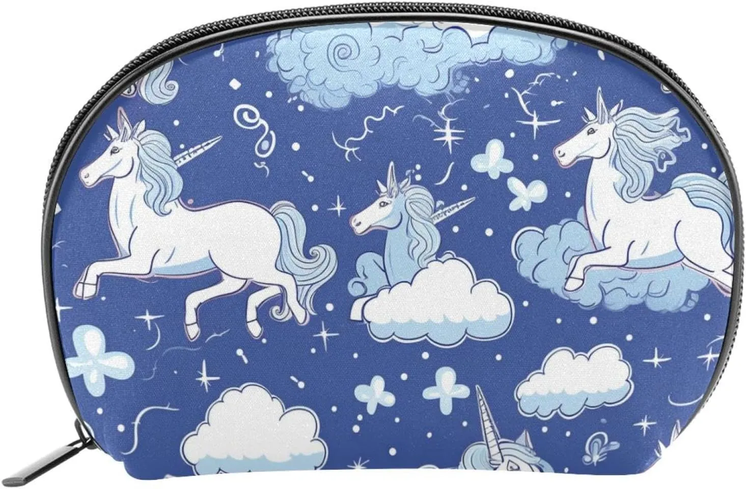 Makeup Bag Organizer,Cosmetic Bags for Women,Cloud Unicorn Hand Drawn Lines,Small Makeup Pouch