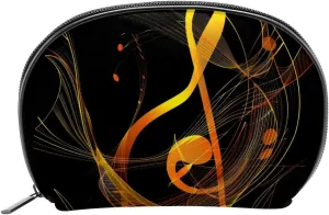 Makeup Bag Organizer,Cosmetic Bags for Women,Colored Music Notes,Small Makeup Pouch